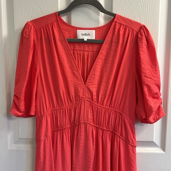 Pink‎ BA&SH Linda Midi Dress Size Medium - Picture 5 of 10